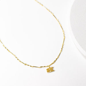 Letter Necklace (B) - Gold